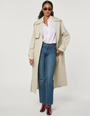 Jackets & Coats<Rouje GWENAELLE Trench GABARDINE FICELLE