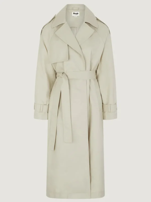 Jackets & Coats<Rouje GWENAELLE Trench GABARDINE FICELLE
