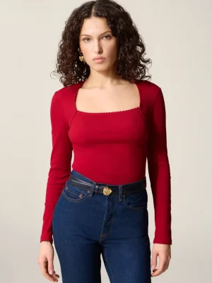 Tops<Rouje IVANKA T-shirt Uni Rouge