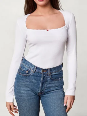 Tops<Rouje IVANKA T-shirt Uni Blanc