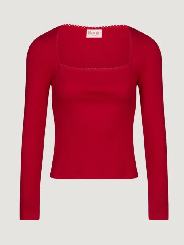 Tops<Rouje IVANKA T-shirt Uni Rouge
