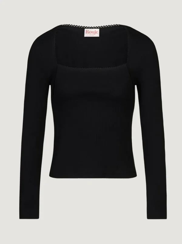Tops<Rouje IVANKA T-shirt Uni Noir