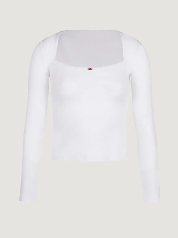 Tops<Rouje IVANKA T-shirt Uni Blanc