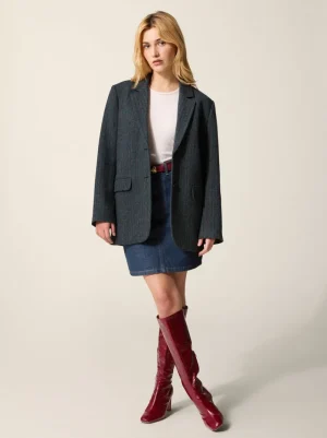 Jackets & Coats<Rouje JACQUES jacket Rayé Bleu
