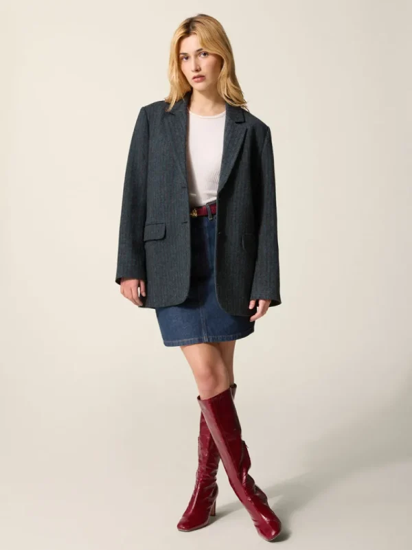 Jackets & Coats<Rouje JACQUES jacket Rayé Bleu