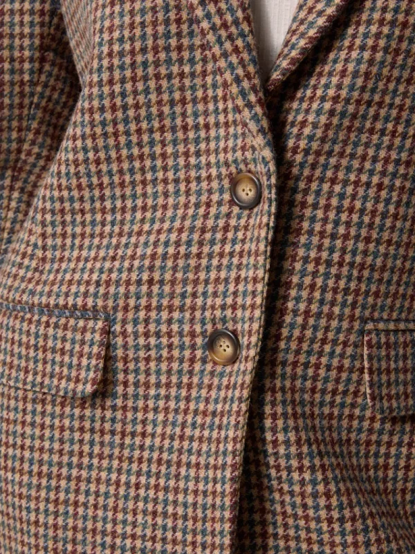 Jackets & Coats<Rouje JACQUES Jacket Pied De Poule Moutarde