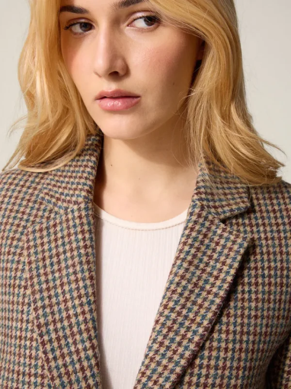 Jackets & Coats<Rouje JACQUES Jacket Pied De Poule Moutarde