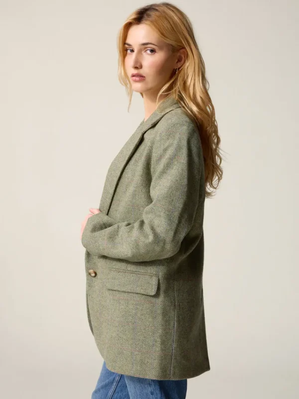 Jackets & Coats<Rouje JACQUES Jacket Chevron Carreaux Menthe