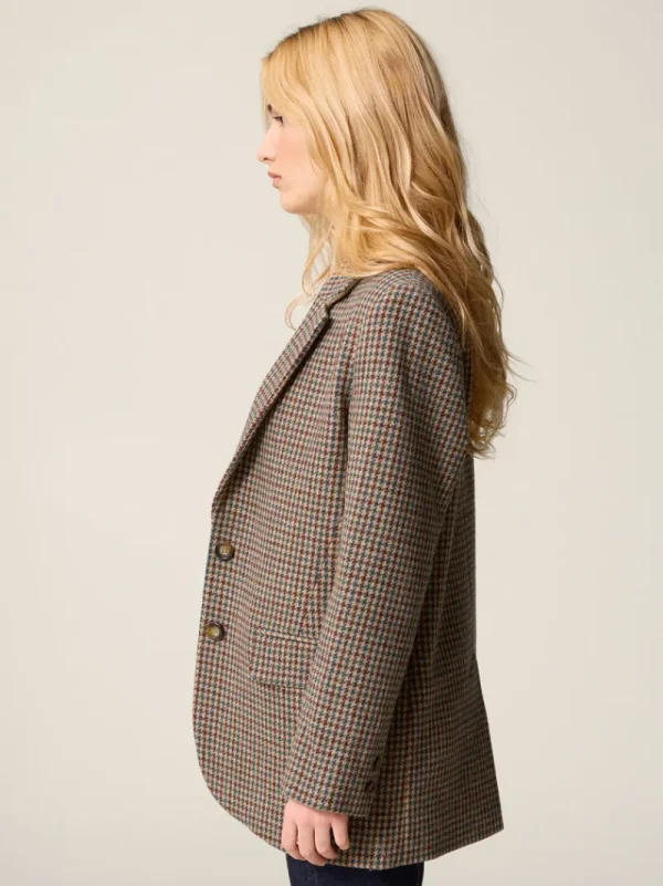 Jackets & Coats<Rouje JACQUES Jacket Pied De Poule Moutarde