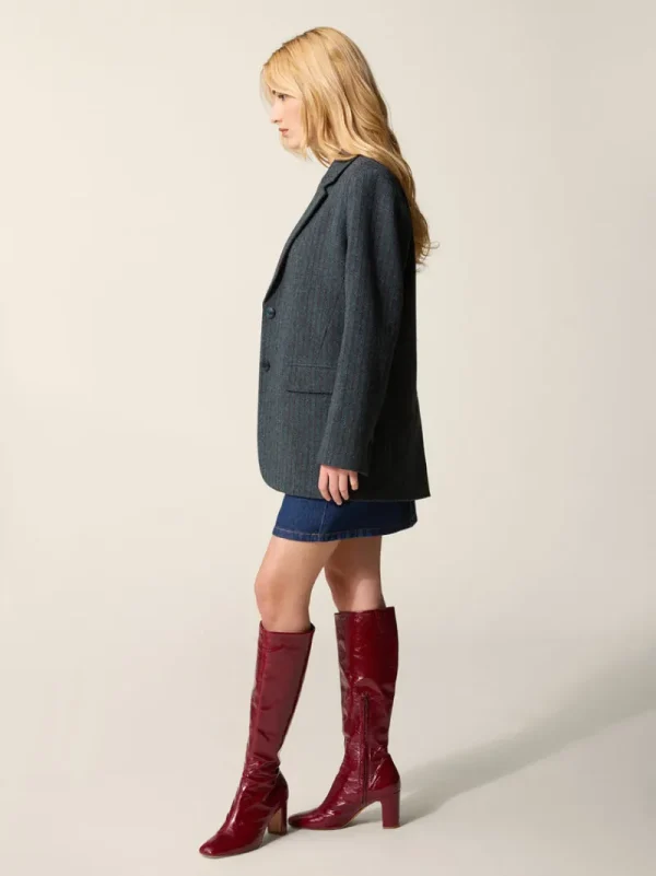 Jackets & Coats<Rouje JACQUES jacket Rayé Bleu