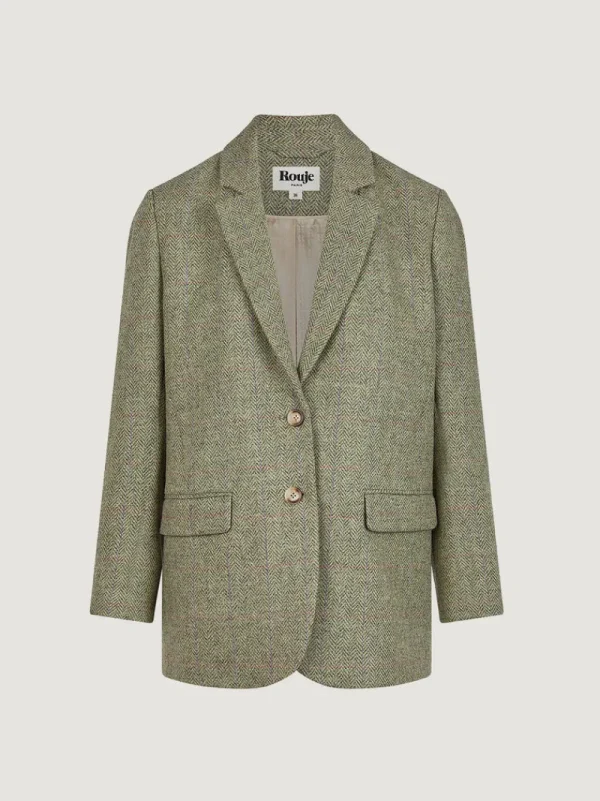 Jackets & Coats<Rouje JACQUES Jacket Chevron Carreaux Menthe