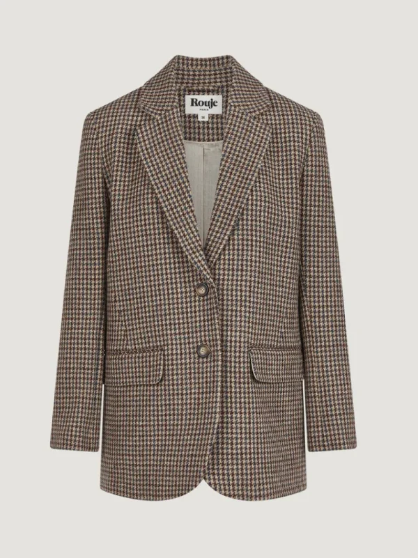 Jackets & Coats<Rouje JACQUES Jacket Pied De Poule Moutarde
