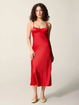 Dresses<Rouje JOSEPHINA dress SATIN ROUGE