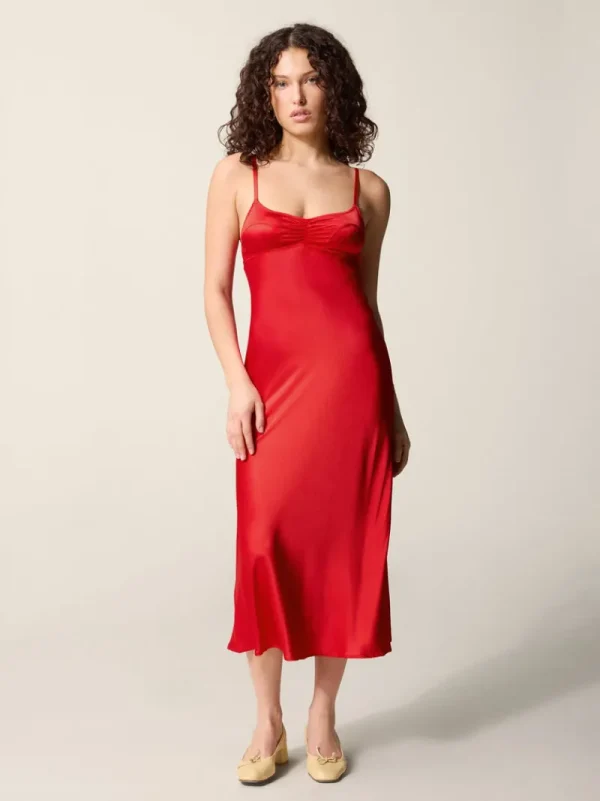 Dresses<Rouje JOSEPHINA dress SATIN ROUGE