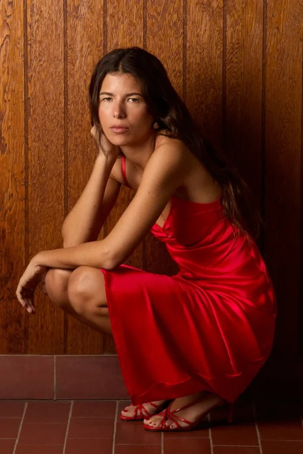 Dresses<Rouje JOSEPHINA dress SATIN ROUGE