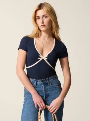 Tops<Rouje KARENE T-Shirt Uni Marine