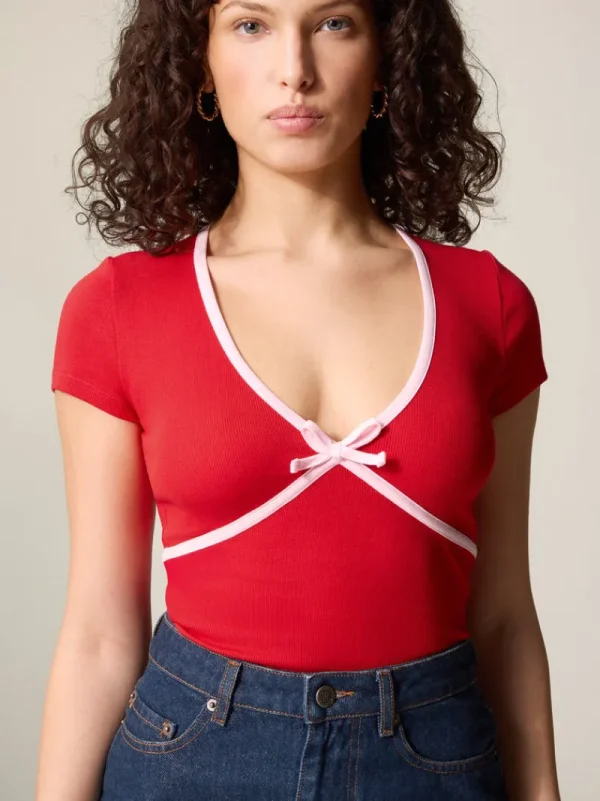 Tops<Rouje KARENE T-Shirt Uni Rouge