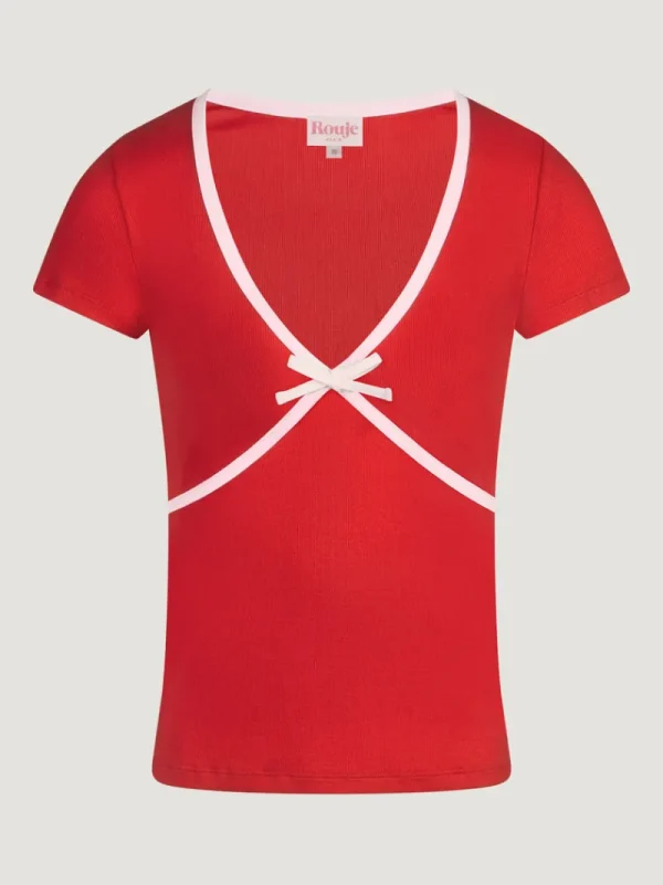 Tops<Rouje KARENE T-Shirt Uni Rouge