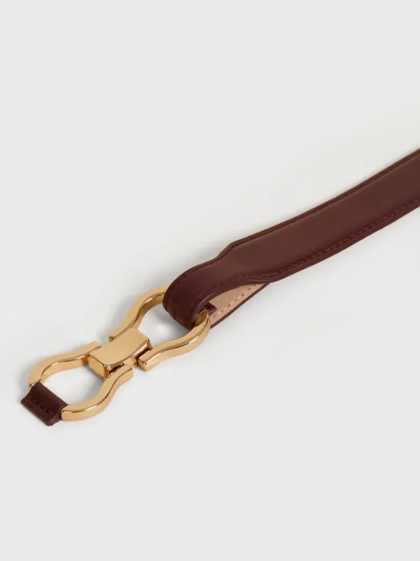 Belts<Rouje LAURE belt Cuir Bordeaux