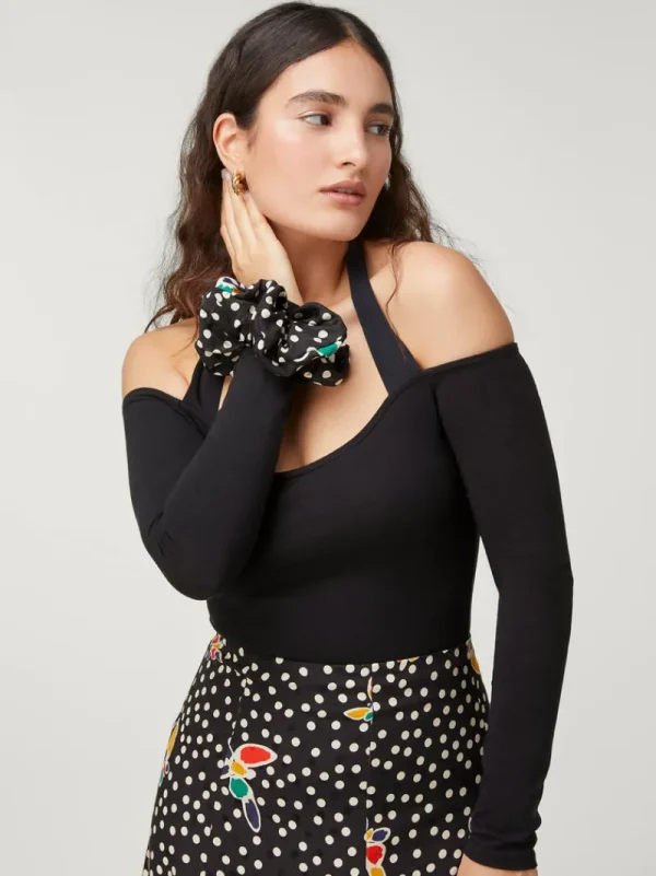 Lifestyle | Accessories<Rouje LOULOU scrunchie PAPILLONS NOIR