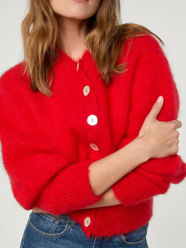 Knits<Rouje MAINA cardigan Uni Rouge