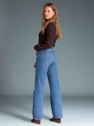 Denim | Flare Jeans<Rouje MONTORGUEIL Jeans Uni Indigo Double Stone