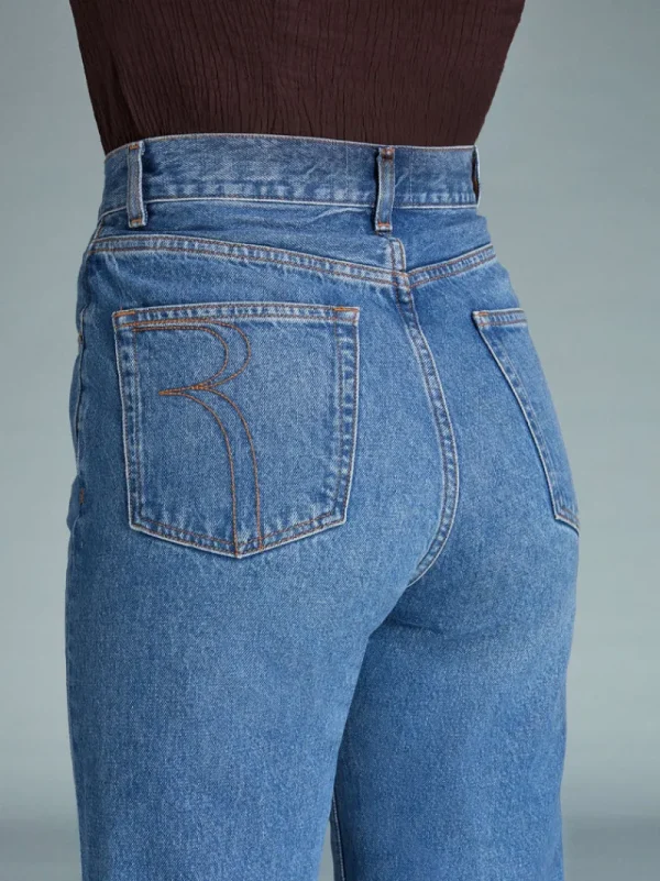Denim | Flare Jeans<Rouje MONTORGUEIL Jeans Uni Indigo Double Stone