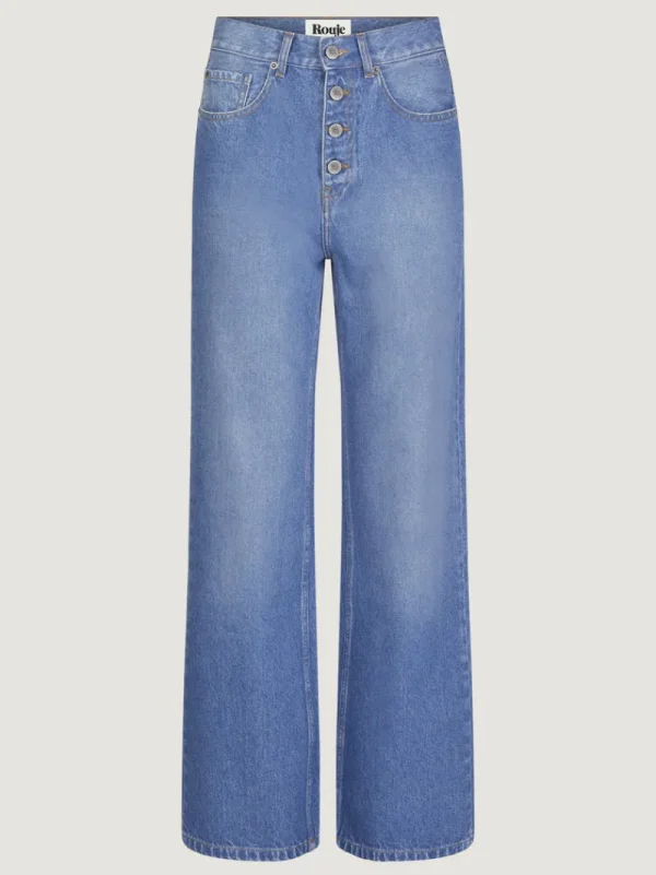 Denim | Flare Jeans<Rouje MONTORGUEIL Jeans Uni Indigo Double Stone