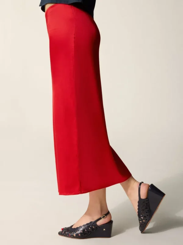 Skirts<Rouje NAELLA skirt SATIN ROUGE