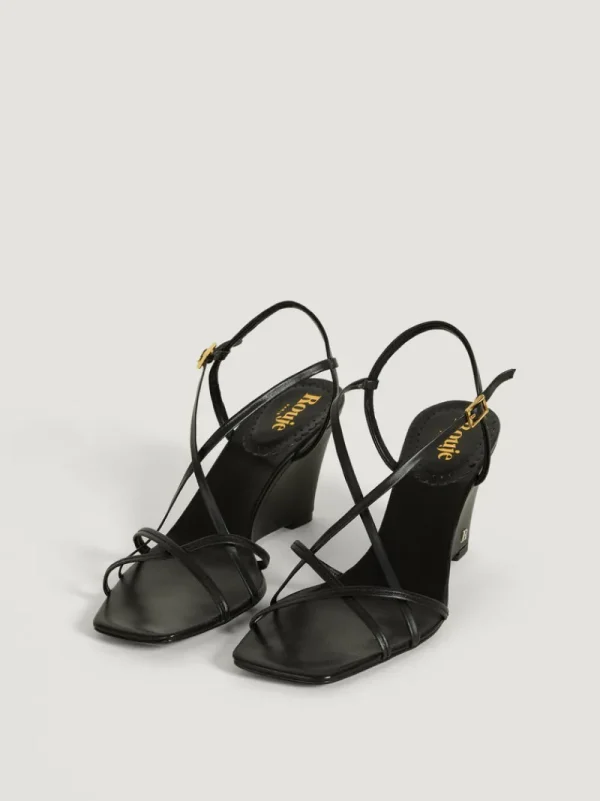 Shoes<Rouje NAIA heels Cuir Lame Noir