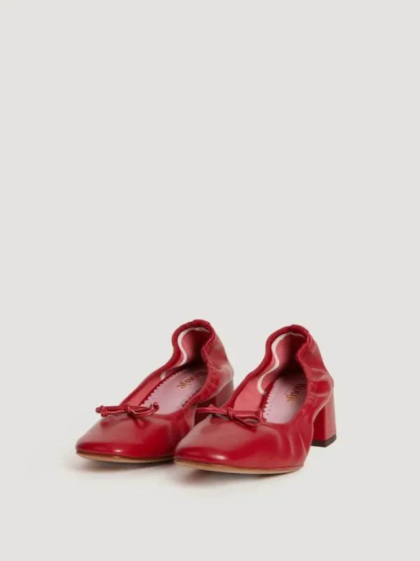 Shoes<Rouje NICOISE pumps Cuir Rouge