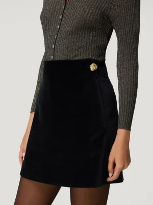 Skirts<Rouje ODETTE skirt Velours Noir