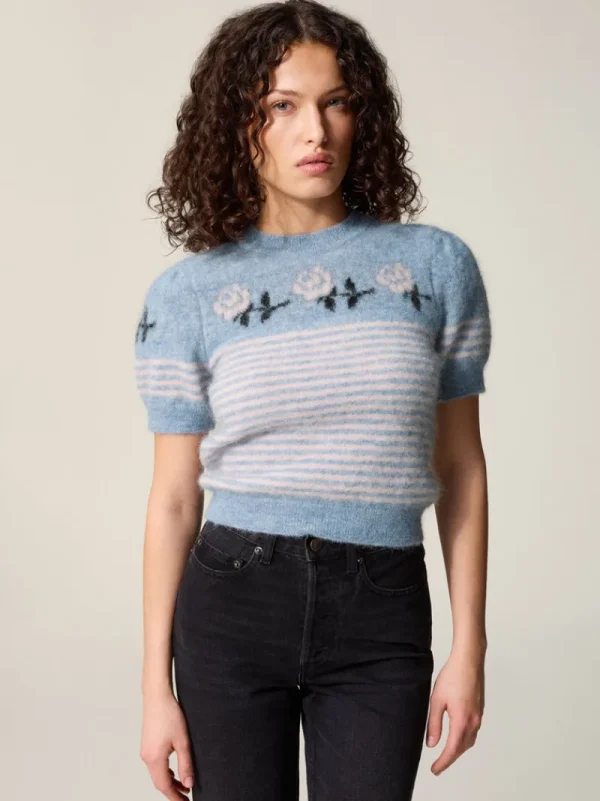 Knits<Rouje PALOME sweater Rayé Bleu
