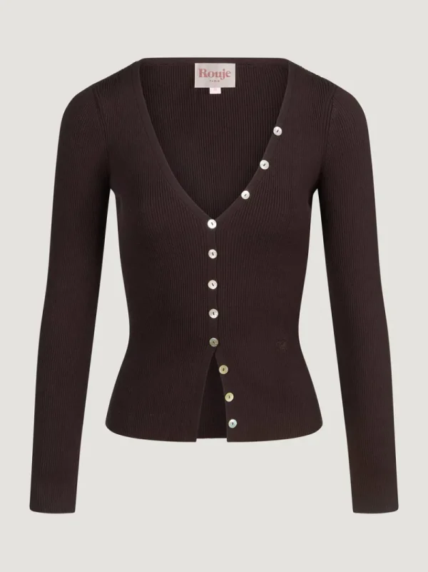 Tops | Knits<Rouje PENELOPE cardigan Uni Marron