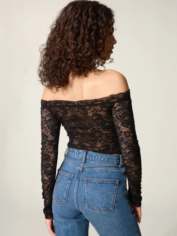 Tops<Rouje ROXANA top DENTELLE NOIR
