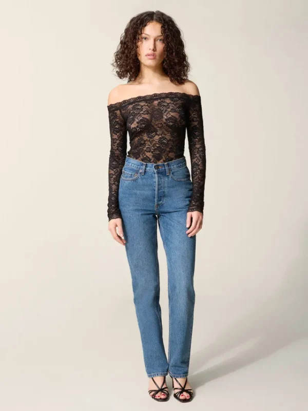 Tops<Rouje ROXANA top DENTELLE NOIR