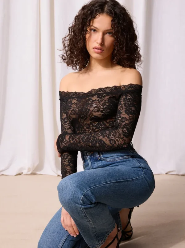 Tops<Rouje ROXANA top DENTELLE NOIR