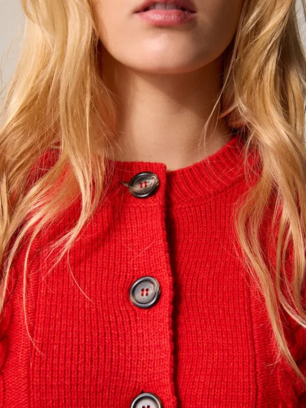 Knits<Rouje SAM cardigan Uni Rouge