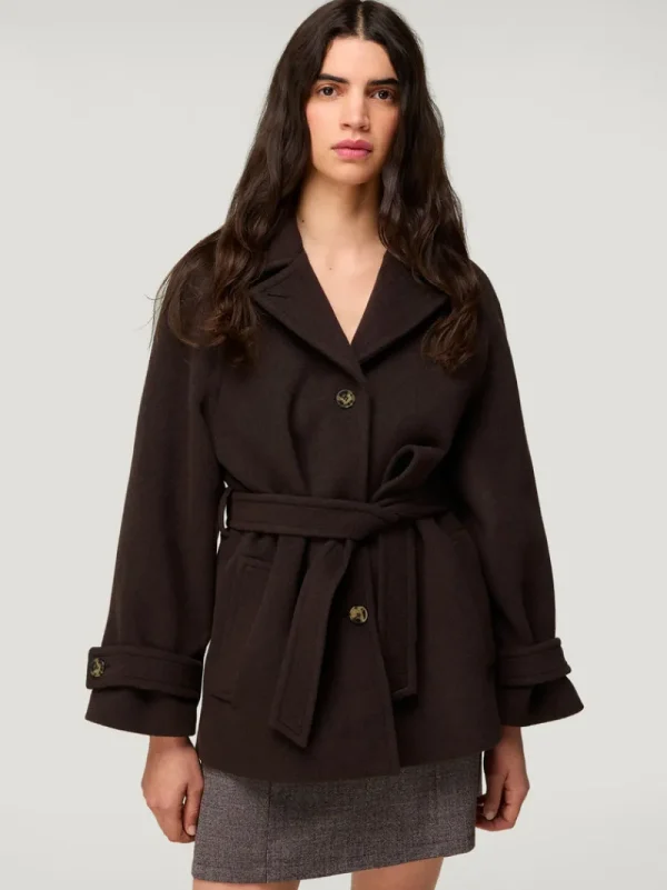 Jackets & Coats<Rouje SAMIE coat Laine Moka