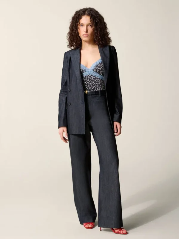 Tops<Rouje TACITA top BLEUET MARINE