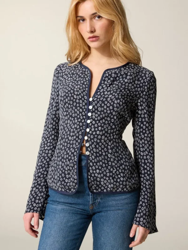 Tops<Rouje TEODORA top BLEUET MARINE
