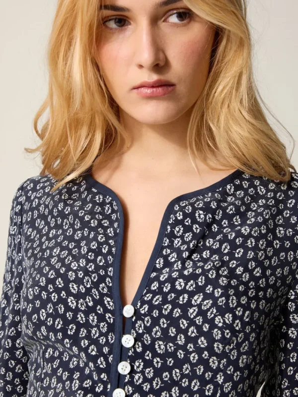 Tops<Rouje TEODORA top BLEUET MARINE