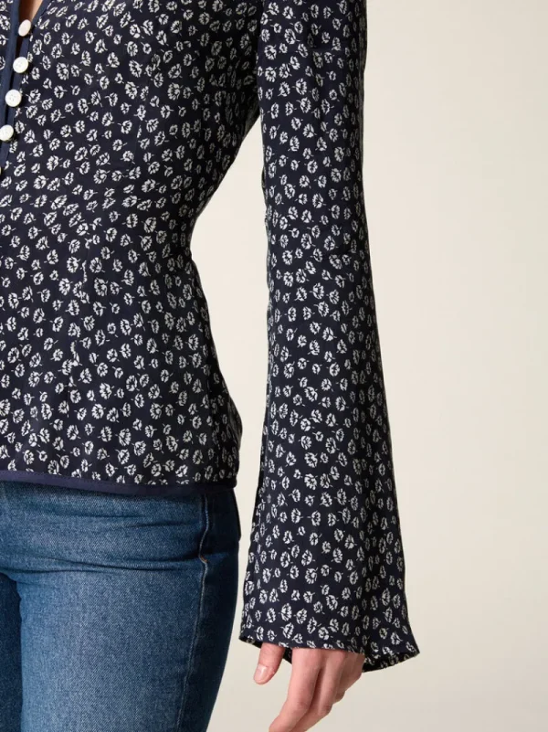 Tops<Rouje TEODORA top BLEUET MARINE