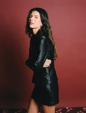 Skirts<Rouje TILLY skirt Cuir Noir