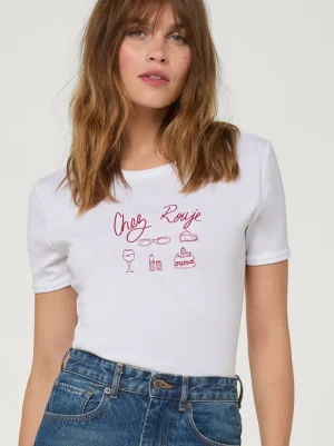Tops<Rouje TIMEO T-shirt Chez Rouje Blanc