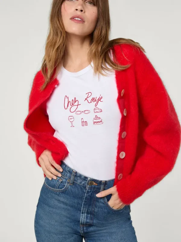 Tops<Rouje TIMEO T-shirt Chez Rouje Blanc