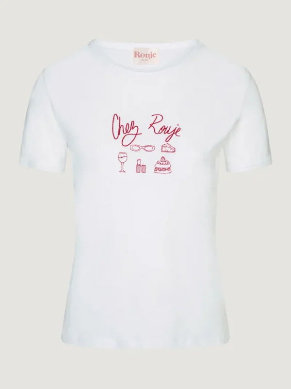 Tops<Rouje TIMEO T-shirt Chez Rouje Blanc