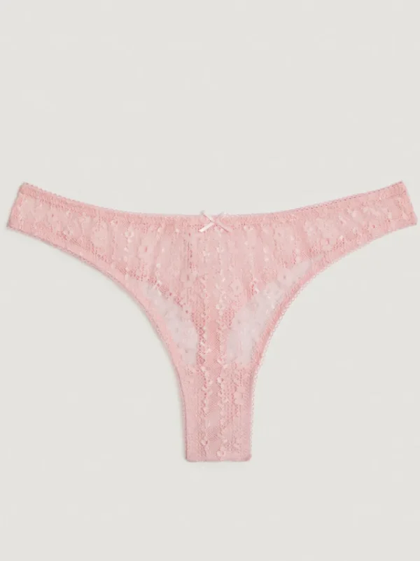 Lingerie<Rouje TULLY tanga Dentelle Rose