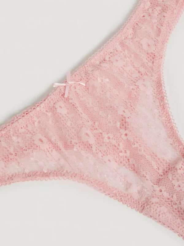 Lingerie<Rouje TULLY tanga Dentelle Rose