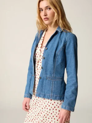 Jackets & Coats<Rouje ULYSSE jacket Denim IIndigo Double Stone